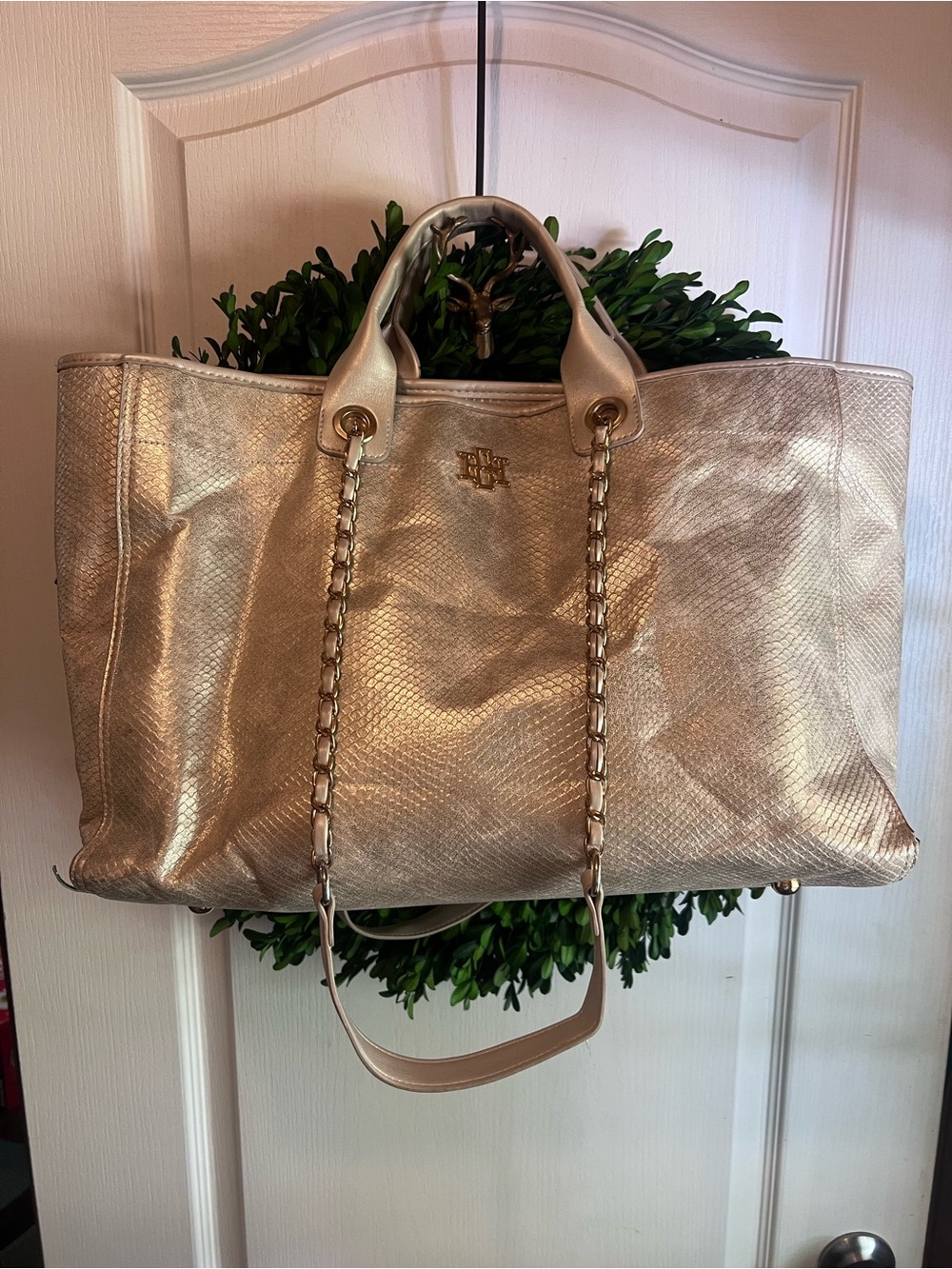 Caroline hill Melissa gold tote bag